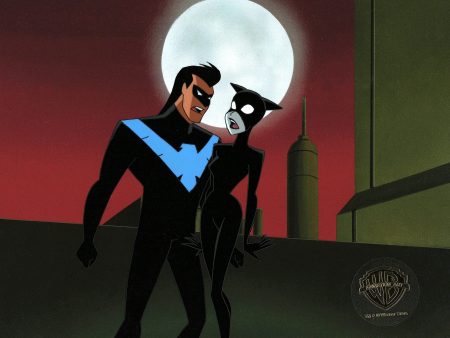 The New Batman Adventures Original Production Cel with Matching Drawing: Nightwing, Catwoman Discount