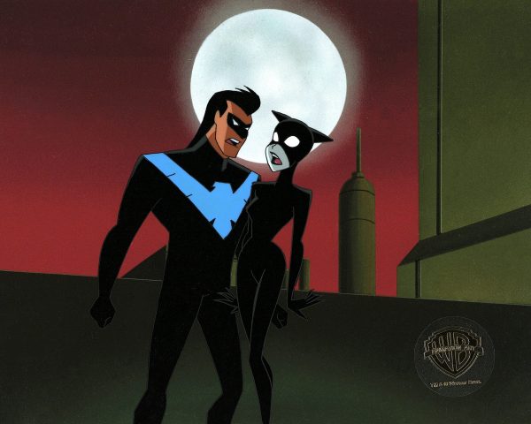 The New Batman Adventures Original Production Cel with Matching Drawing: Nightwing, Catwoman Discount