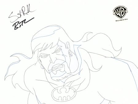 Justice League Original Production Drawing Signed by Bruce Timm and Scott Rummell: Aquaman Sale