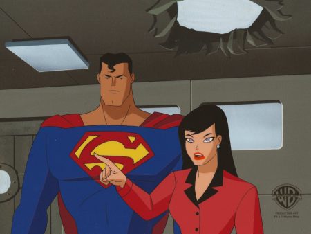 Superman The Animated Series Original Production Cel: Superman and Lois Lane on Sale