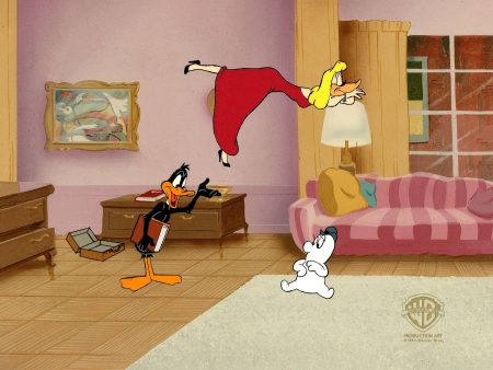 Quackbusters Original Production Cel: Daffy, Melissa, Ghost Hot on Sale