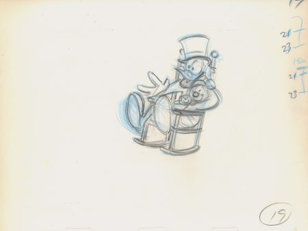 Mickey s Christmas Carol Original Production Drawing: Scrooge McDuck on Sale