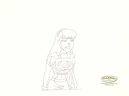 Justice League Unlimited Original Production Drawing: Supergirl For Discount