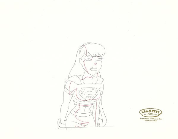 Justice League Unlimited Original Production Drawing: Supergirl For Discount