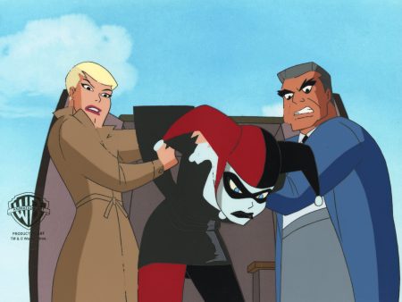 Superman The Animated Series Original Production Cel: Harley Quinn, Maggie Sawyer, Dan Turpin Discount