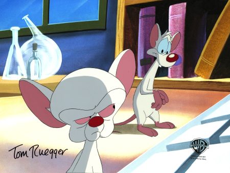 Pinky and the Brain Original Production Cel Signed by Tom Ruegger: Pinky, Brain Online