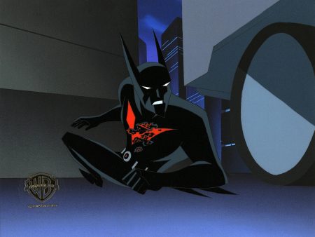 Batman Beyond Original Production Cel with Matching Drawing: Batman Hot on Sale